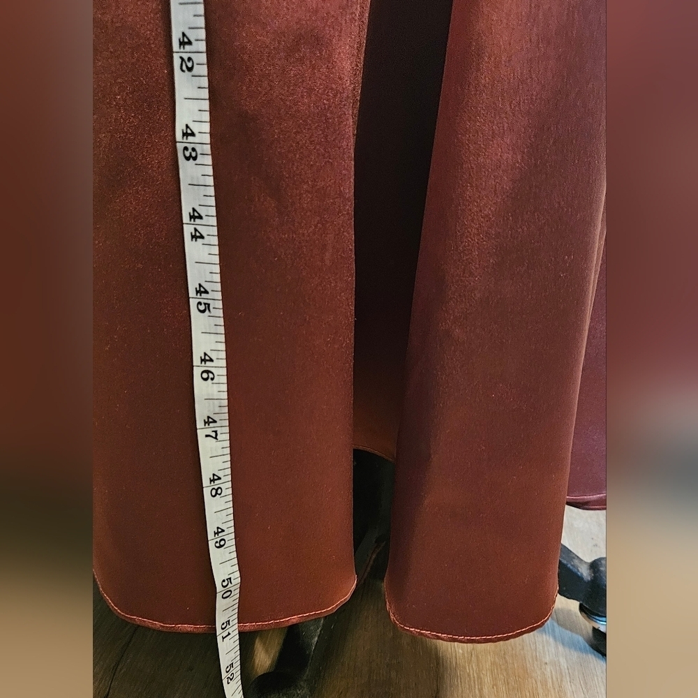 Source Unknown Rust Satin Maxi Dress. Size 10, Ruching In The Back - Picture 3 of 9